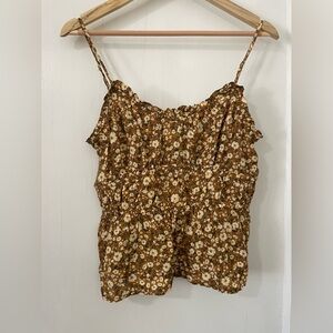 4/$20! Old navy Floral Brown Women's Top